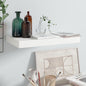 Scaffali A Parete 2 Pz 120X23,5X3,8 Cm In Mdf Bianco Lucido
