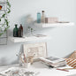Scaffali A Parete 2 Pz 120X23,5X3,8 Cm In Mdf Bianco Lucido