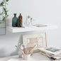 Scaffali A Parete 2 Pz 120X23,5X3,8 Cm In Mdf Bianco Lucido