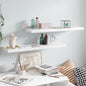 Scaffali A Parete 2 Pz 120X23,5X3,8 Cm In Mdf Bianco Lucido