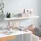 Scaffali A Parete 2 Pz 120X23,5X3,8 Cm In Mdf Bianco Lucido