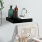 Scaffali A Parete 2 Pz 60X23,5X3,8 Cm In Mdf Nero Lucido