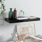 Scaffali A Parete 2 Pz 60X23,5X3,8 Cm In Mdf Nero Lucido
