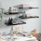 Scaffali A Parete 2 Pz 60X23,5X3,8 Cm In Mdf Nero Lucido