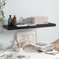 Scaffali A Parete 2 Pz 60X23,5X3,8 Cm In Mdf Nero Lucido