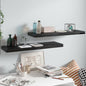 Scaffali A Parete 2 Pz 60X23,5X3,8 Cm In Mdf Nero Lucido