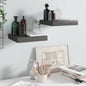 Scaffali A Parete 4 Pz 90X23,5X3,8 Cm In Mdf Grigio Lucido