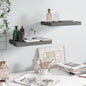 Scaffali A Parete 4 Pz 90X23,5X3,8 Cm In Mdf Grigio Lucido
