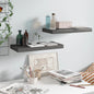 Scaffali A Parete 4 Pz 90X23,5X3,8 Cm In Mdf Grigio Lucido
