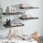 Scaffali A Parete 4 Pz 90X23,5X3,8 Cm In Mdf Grigio Lucido