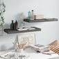 Scaffali A Parete 4 Pz 90X23,5X3,8 Cm In Mdf Grigio Lucido