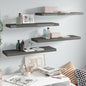 Scaffali A Parete 4 Pz 90X23,5X3,8 Cm In Mdf Grigio Lucido