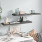 Scaffali A Parete 4 Pz 90X23,5X3,8 Cm In Mdf Grigio Lucido