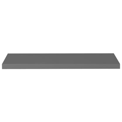 Scaffali A Parete 4 Pz 90X23,5X3,8 Cm In Mdf Grigio Lucido