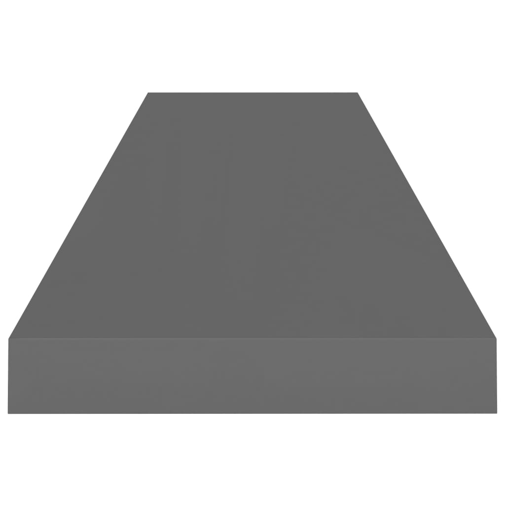 Scaffali A Parete 4 Pz 90X23,5X3,8 Cm In Mdf Grigio Lucido