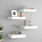 Scaffali A Parete 4 Pz Bianchi 120X23,5X3,8 Cm In Mdf Bianco