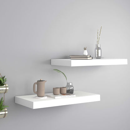 Scaffali A Parete 4 Pz Bianchi 120X23,5X3,8 Cm In Mdf Bianco