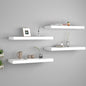 Scaffali A Parete 4 Pz Bianchi 120X23,5X3,8 Cm In Mdf Bianco
