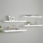 Scaffali A Parete 4 Pz Bianchi 120X23,5X3,8 Cm In Mdf Bianco
