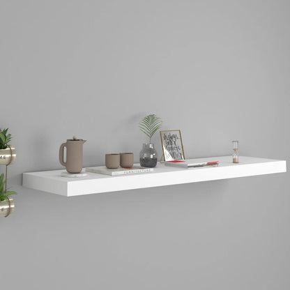 Scaffali A Parete 4 Pz Bianchi 120X23,5X3,8 Cm In Mdf Bianco