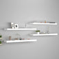 Scaffali A Parete 4 Pz Bianchi 120X23,5X3,8 Cm In Mdf Bianco
