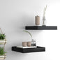 Scaffali A Parete 4 Pz Neri 120X23,5X3,8 Cm In Mdf Nero