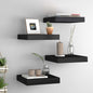 Scaffali A Parete 4 Pz Neri 120X23,5X3,8 Cm In Mdf Nero