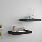 Scaffali A Parete 4 Pz Neri 120X23,5X3,8 Cm In Mdf Nero