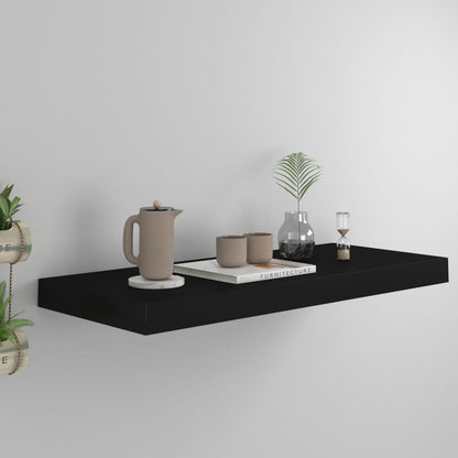 Scaffali A Parete 4 Pz Neri 120X23,5X3,8 Cm In Mdf Nero