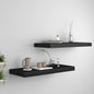 Scaffali A Parete 4 Pz Neri 120X23,5X3,8 Cm In Mdf Nero