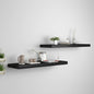 Scaffali A Parete 4 Pz Neri 120X23,5X3,8 Cm In Mdf Nero