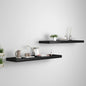 Scaffali A Parete 4 Pz Neri 120X23,5X3,8 Cm In Mdf Nero