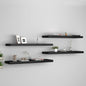 Scaffali A Parete 4 Pz Neri 120X23,5X3,8 Cm In Mdf Nero