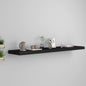 Scaffali A Parete 4 Pz Neri 120X23,5X3,8 Cm In Mdf Nero