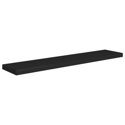 Scaffali A Parete 4 Pz Neri 120X23,5X3,8 Cm In Mdf Nero