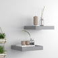 Scaffali A Parete 2 Pz Grigi 90X23,5X3,8 Cm In Mdf Grigio
