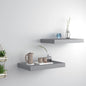 Scaffali A Parete 2 Pz Grigi 90X23,5X3,8 Cm In Mdf Grigio
