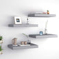 Scaffali A Parete 2 Pz Grigi 90X23,5X3,8 Cm In Mdf Grigio