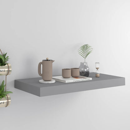 Scaffali A Parete 2 Pz Grigi 90X23,5X3,8 Cm In Mdf Grigio