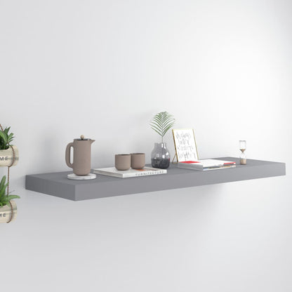 Scaffali A Parete 2 Pz Grigi 90X23,5X3,8 Cm In Mdf Grigio