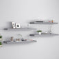 Scaffali A Parete 2 Pz Grigi 90X23,5X3,8 Cm In Mdf Grigio