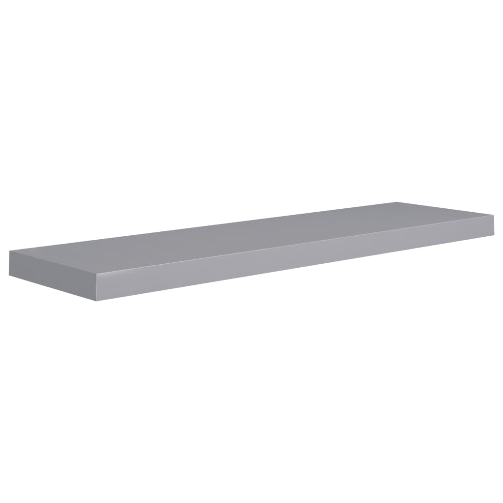 Scaffali A Parete 2 Pz Grigi 90X23,5X3,8 Cm In Mdf Grigio