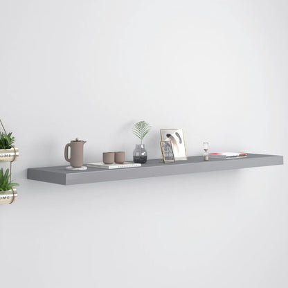 Scaffali A Parete 2 Pz Grigi 90X23,5X3,8 Cm In Mdf Grigio