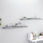 Scaffali A Parete 2 Pz Grigi 90X23,5X3,8 Cm In Mdf Grigio