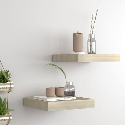 Scaffali A Parete 4 Pz 60X23,5X3,8 Cm In Mdf Rovere
