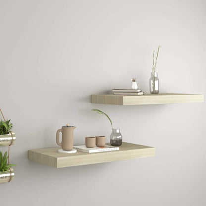 Scaffali A Parete 4 Pz 60X23,5X3,8 Cm In Mdf Rovere