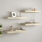Scaffali A Parete 4 Pz 60X23,5X3,8 Cm In Mdf Rovere