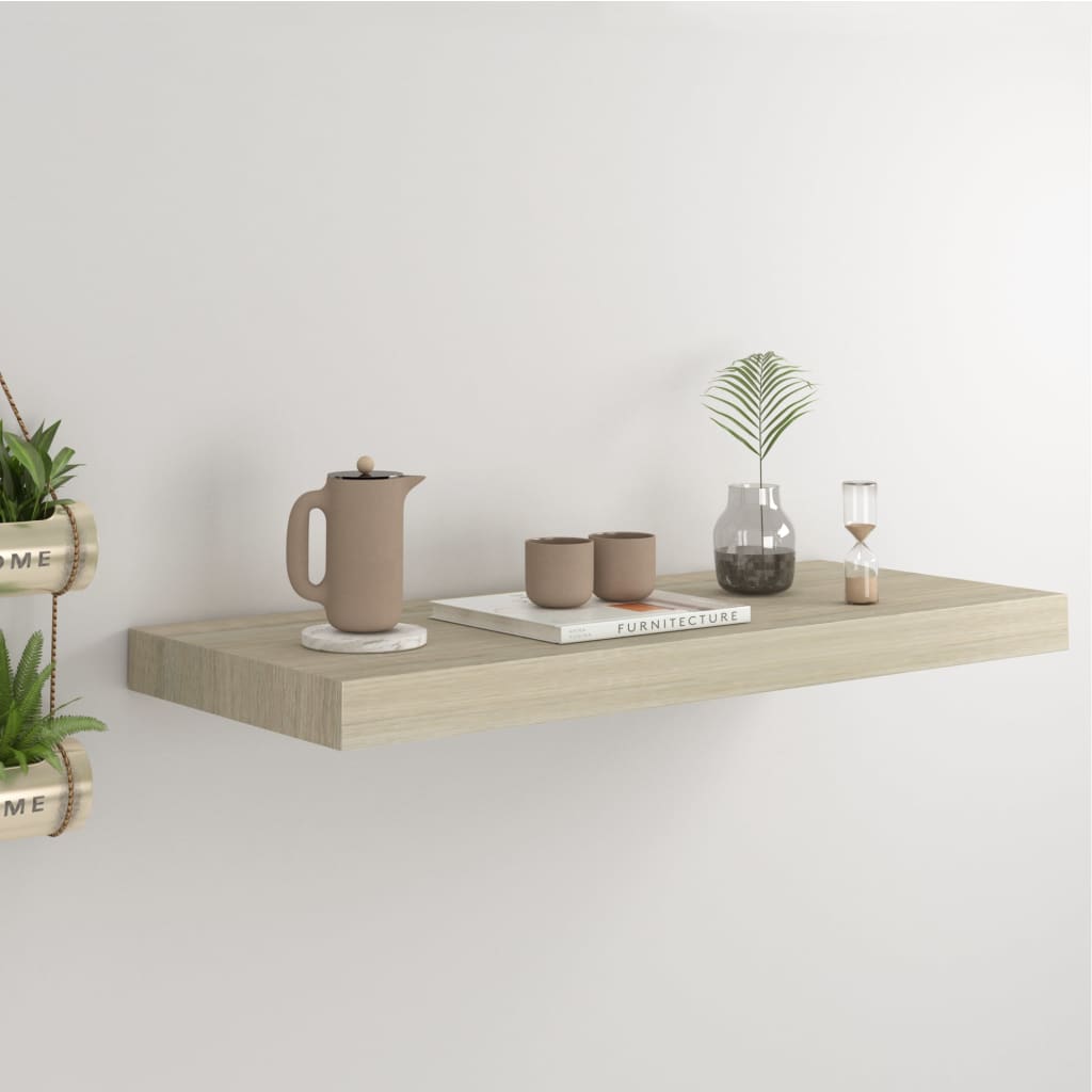 Scaffali A Parete 4 Pz 60X23,5X3,8 Cm In Mdf Rovere