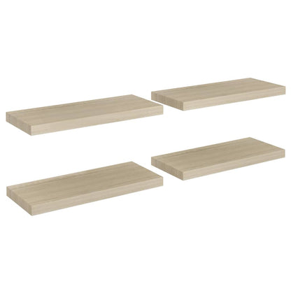 Scaffali A Parete 4 Pz 60X23,5X3,8 Cm In Mdf Rovere