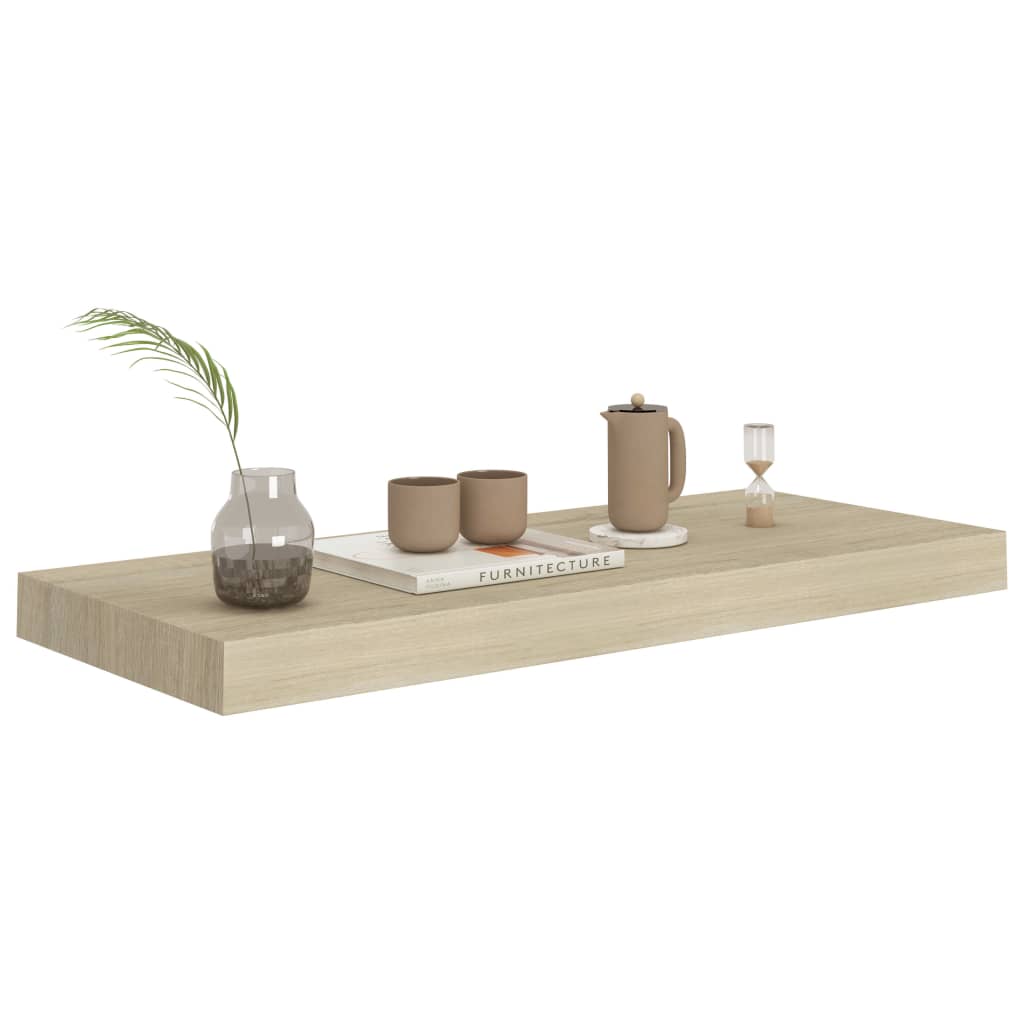 Scaffali A Parete 4 Pz 60X23,5X3,8 Cm In Mdf Rovere